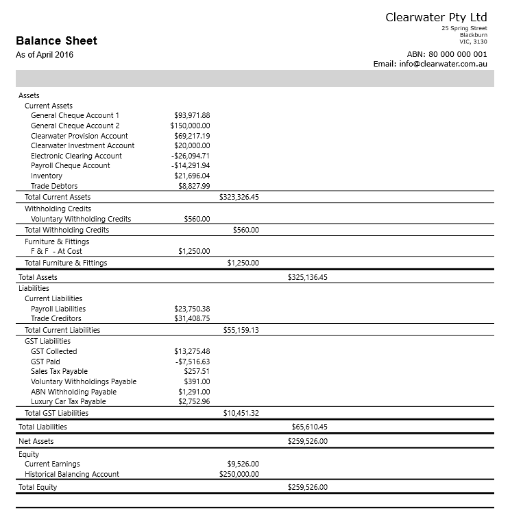 Frequently used reports MYOB AccountRight MYOB Help Centre